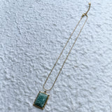 Vintage Lagoon Stone Necklace