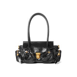 Mini “Milano” Oiled Leather Biker Bag