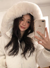 #Winter 2WAYファーフードクロップパディング (3color)