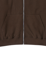 25FW ベーシックロゴナッピングフーディージップアップ ダークブラウン