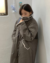 Panbi Wool Long Bomber Jacket