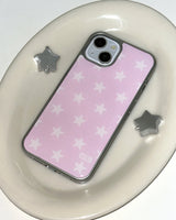 [made] soda jelly star pink phone case (epoxy silver bumper) 
