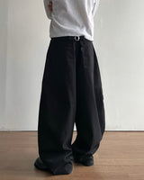 Volume Buckle Cotton Pants