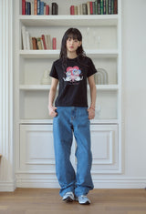 26SS★ Cherry Bestie Crop Short Sleeve Tee