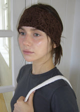 [shiwonderful x voor] Floral Lace Hair Band_Brown