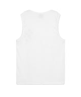 Cross Leather Patch Sleeveless - White