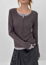 [MADE] Yuriae Layered Henley Long-Sleeve Tee