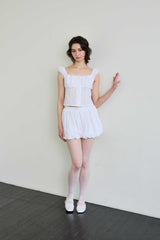  CUDDLY BALLOON SKIRT PANTS / WHITE