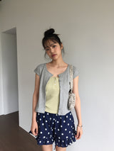 Mer knit short sleeve  (4color)