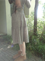 bold shirring skirt
