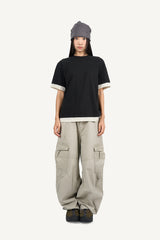 Iron rule layered vintage T-shirt