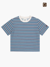 ALARM MULTI STRIPE T SHIRT BLUE_WOMAN