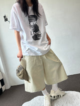 Jien Side Snap Cotton Bermuda Shorts 5color