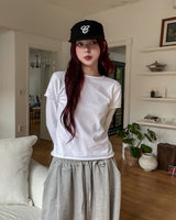 Multi-pattern leather strap pillbox ballcap