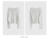 Loop Summer Ribbed Knit Cardigan / 4 colors