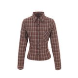 Check tied shirt 005