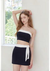 Belted Top & Bottom Set Black