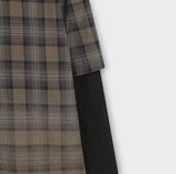 Mega washing checked layered shirt