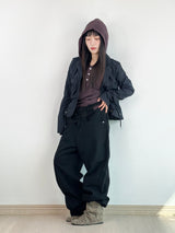 Front Slit Cotton Pants