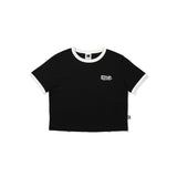 (WOMAN) エッセンシャルリンガーTシャツ【ブラック】