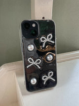 [made] Pearl Ribbon Ballet Core Glitter Resin Cell Phone Case