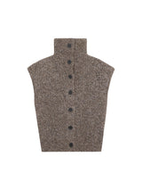 Multicolor Turtleneck Knit Vest 