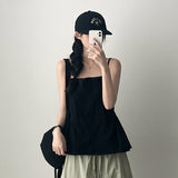 Sugar Lace Pin Tuck Pleated Nash Vest Blouse 