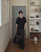 Royden Drape Two-Tuck Wide Slacks