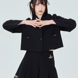 CORSAGE JACKET IN BLACK