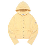 チェリーリボンフーディーカーディガン [LIGHT YELLOW]