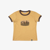 ホース グラフィック Tシャツ_マスタード