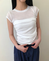 ボニアサイドシャーリングショートスリーブTシャツ
