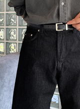 Meir Premium Adult Three-Needle Curved Wide Denim Pants