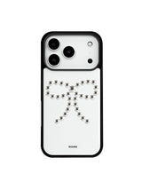 リボン スタッド ケース (white)