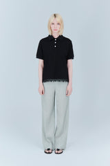 Lace polo shirt
