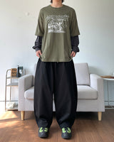 ピンタックバルーンスウェットパンツ