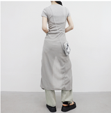 Chatier slit sleeveless dress