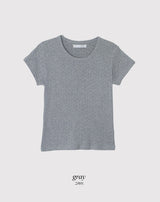 [SHOPPERMADE] アイレットスリムショートスリーブTシャツ (4color)