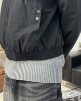 Rat Fur Hooded Bomber Jacket