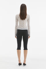 LACE SQUARE TOP /  WHITE