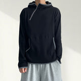 Etsu Diagonal Zipper Color-Blocked Hoodie (5 colors)