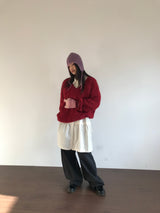 [MD Pick]ウールタッチブラッシュVネックニット (4 Colors)