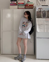 ローリンプリンテッドロングTシャツ