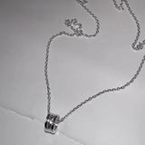 テクスチャ―リングネックレス（シルバー）