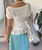 Somi Round Neck / U-Neck Button Cap Sleeve Short Sleeve T-Shirt (3 Colors)