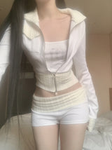Soreno fluff zip-up (2color)