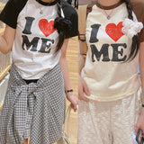 I Love Raglan Short-Sleeved T-Shirt