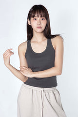 Soft Rib Tank Top (Dark gray)
