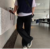 genie 366 straight cotton banding wide pants