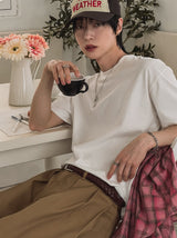 ムードベーシッククロップ半袖Tシャツ
